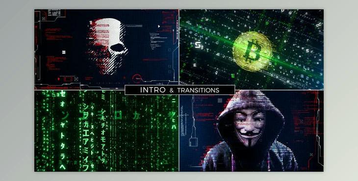 Cyberspace Intro and Digital Transitions (Videohive 36661920) - AE Project