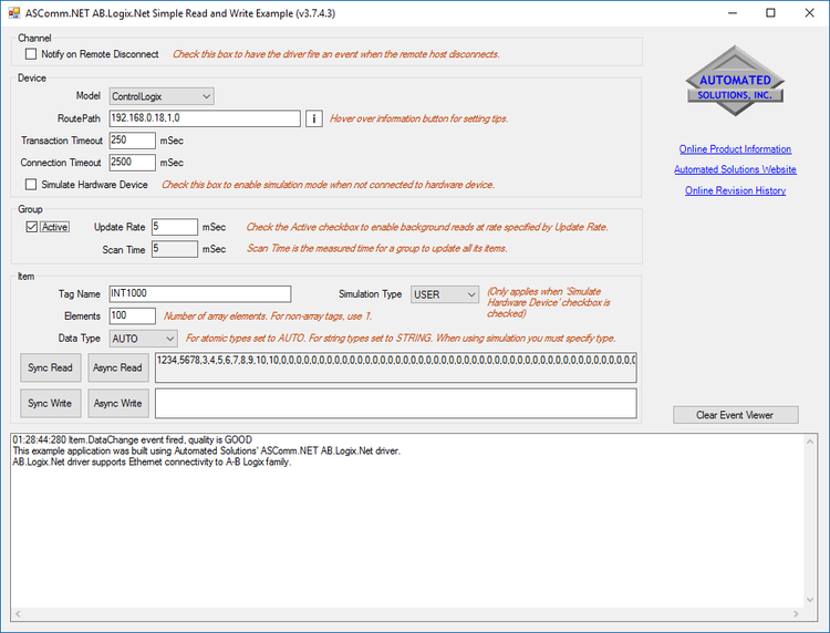 Automated Solutions ASComm.NET v3.9.8.7