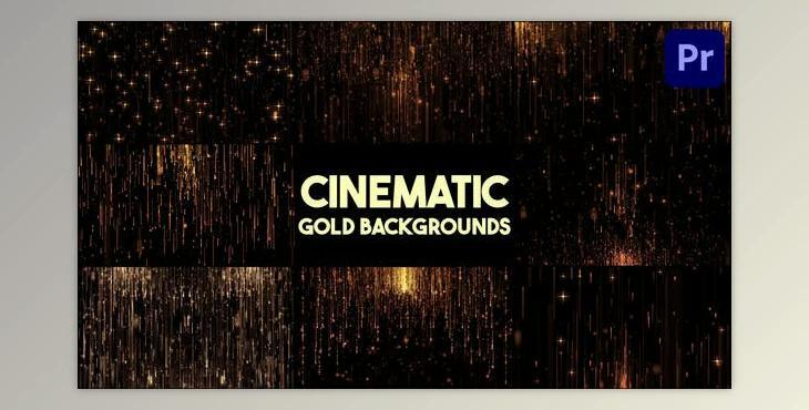 Cinematic Gold Backgrounds for Premiere Pro (Videohive 51776166)