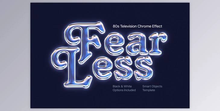 80s Television Chrome Text Effect -- 91999922 - UL8Y99T