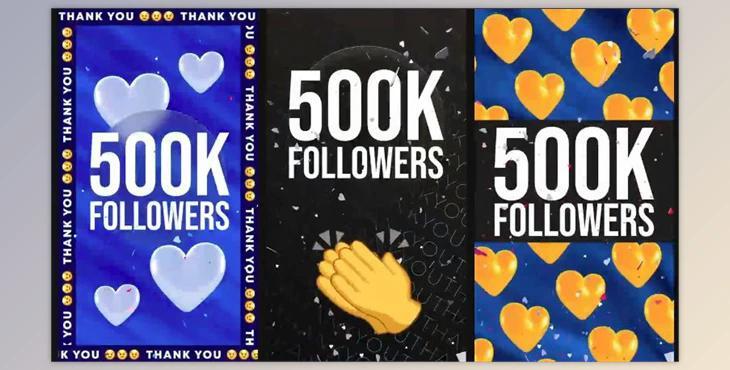 Thank You Followers - 3 Stories (Motionarray 792463)