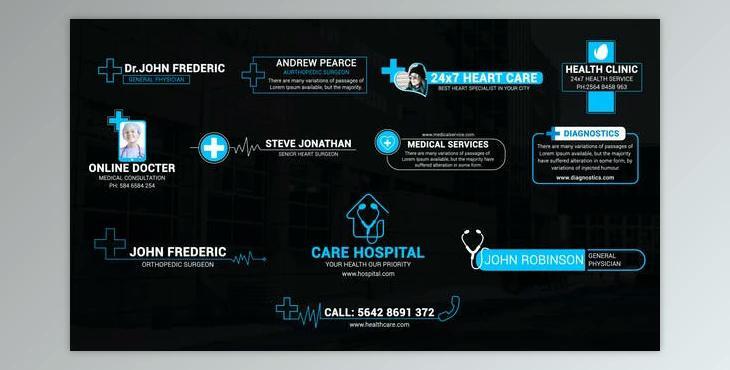 Medical Titles & Lower Thirds (Videohive 45048560) - AE Project
