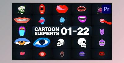 Cartoon Elements for Premiere Pro (Videohive 47674993)