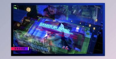 Gamer Intro/ Playstation 5/ Cyber Sport/ Hi-Tech/ 3D Glitch/ HUD UI/ Streamer/ CS GO/ FPS/ VR/ 4K/ I (Videohive 33062825) - AE Project
