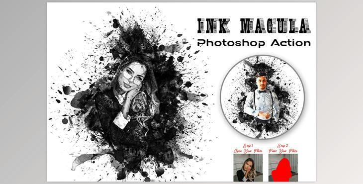 Ink Macula Photoshop Action CreativeMarket - 7474443