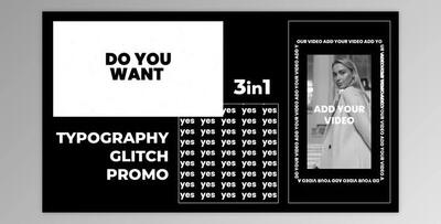 Typography Glitch Promo (Videohive 32396262) - AE Project