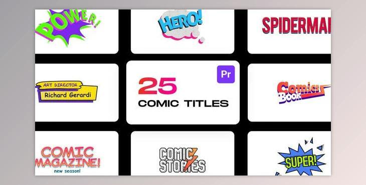 Comic Titles for Premiere Pro (Videohive 33323622)