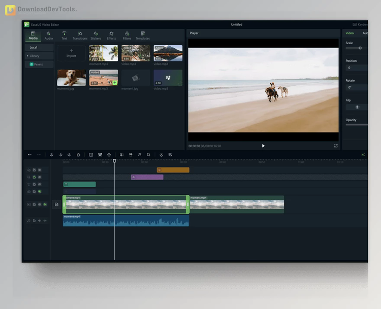 EaseUS Video Editor Pro v2.2.0.20240531 for Win x64 + Portable Edition + CRACK