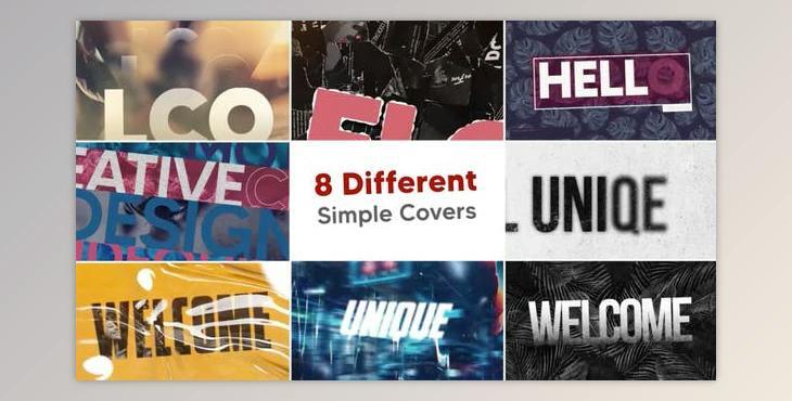 8 Different Simple Covers (Videohive 39523565) - AE Project