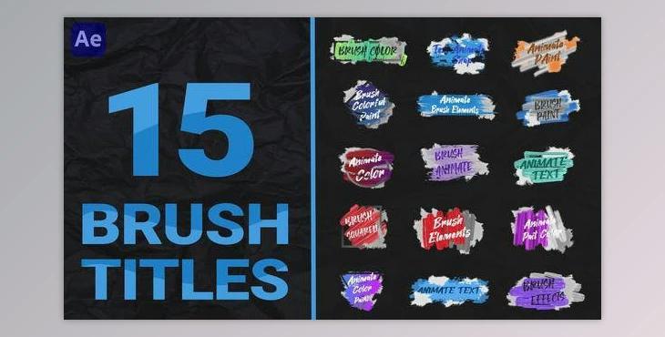 Brush Titles Pack (Videohive 47277836) - AE Project