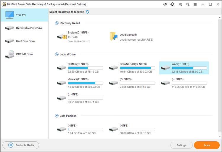 MiniTool Power Data Recovery All Edition 12.5 + WinPE