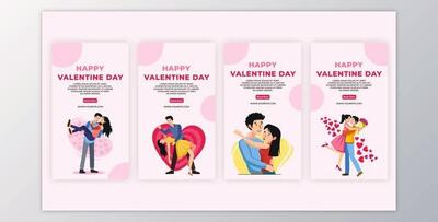 Romantic Valentine Day Celebration Instagram Story Pack (Videohive 39061581) - AE Project