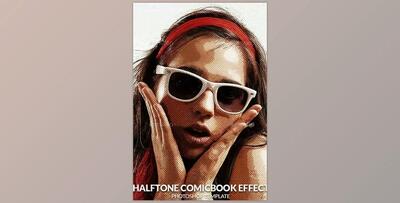 Halftone Comcbook Photo Effect Template GraphicRiver-30408933 (PSD, JPG)