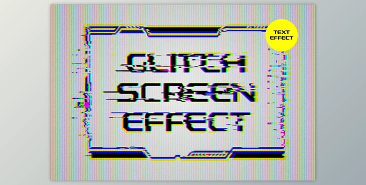 Glitch Screen Text & Logo Effect - 91973045