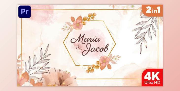 Watercolor Wedding Invitation (MOGRT) (Videohive 34380670)