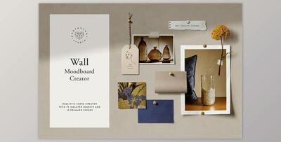 Wall Moodboard Scene Creator - CreativeMarket 4335436