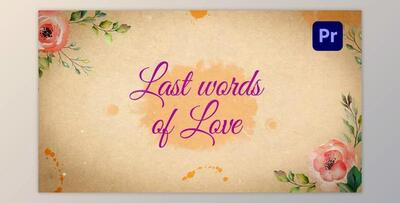 Last Words of Love - Beautiful Title Sequence - MOGRT (Videohive 31924447)