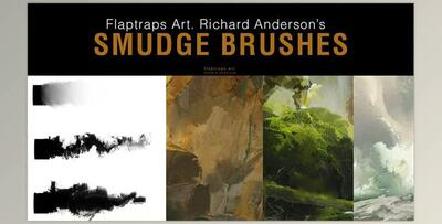 Artstation – Richard Anderson – Flaptraps Art Smudge Brushes – Photoshop