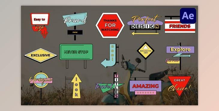 Signs and Pointers Titles for After Effects (Videohive 47963885) - AE Project