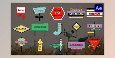 Signs and Pointers Titles for After Effects (Videohive 47963885) - AE Project