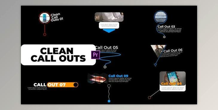 Clean Call Outs (Videohive 33801664) - PR Project