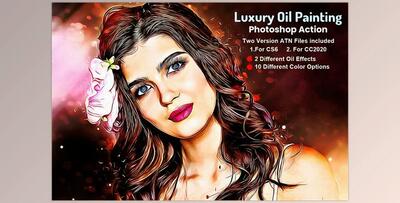Luxury Oil Painting Photoshop Action CreativeMarket-5704092 (ATN)