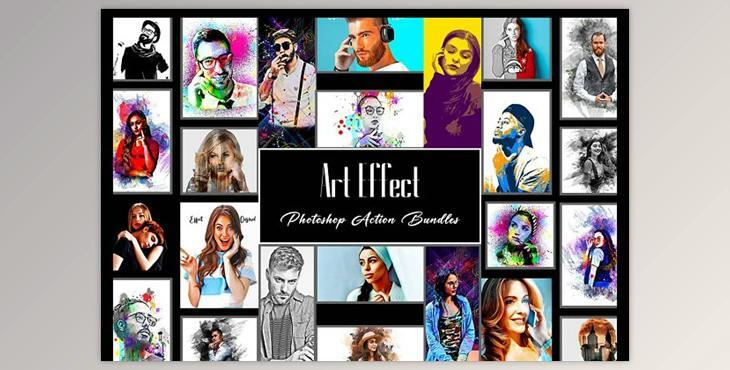 Art Effect Photoshop Action Bundles CreativeMarket - 10910522