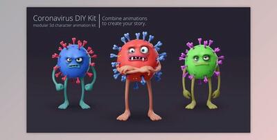 Coronavirus Character Animation DIY Kit (Videohive 26534212) - AE Project