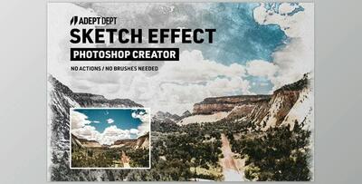 Photoshop Sketch Effect Creator CreativeMarket-6284312 (JPG, PSD)