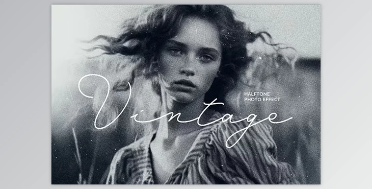 Vintage Halftone Photo Effect - 91685702