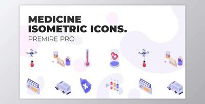 Medicine – MOGRT Isometric Icons (VideoHive 37500680)