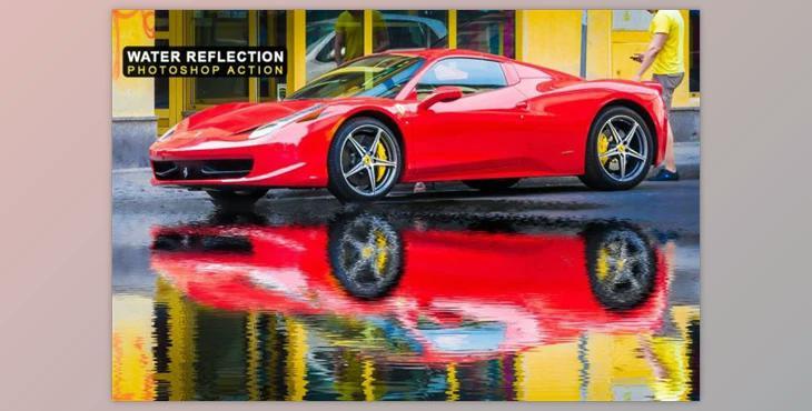 Water Reflection Photoshop Action (ATN, PSD, PDF)