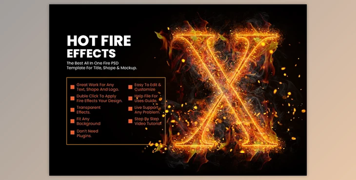 Fire Shape, Text & Logo Effect - 279646613