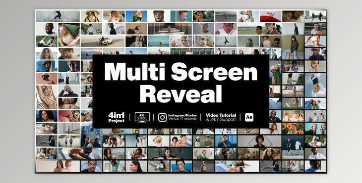 Multi Screen Reveal (Videohive 35018770) - AE Project