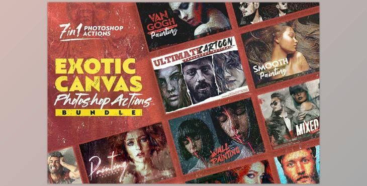 Exotic Canvas PS Actions Bundle CreativeMarket - 6617982