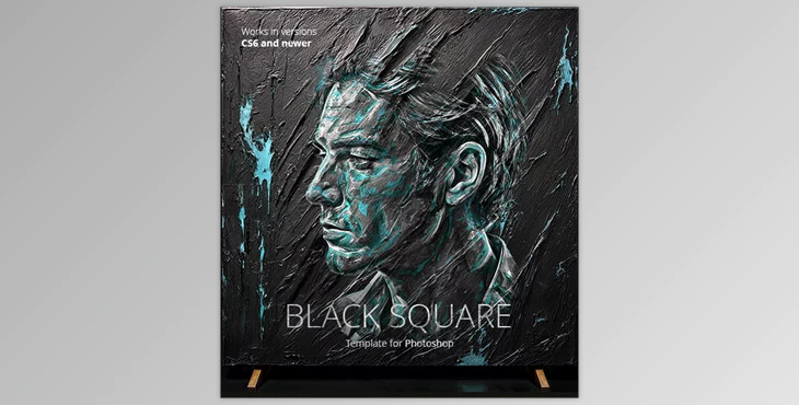 Black Square Template for Photoshop - 51578746