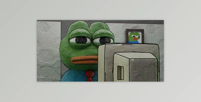 Create Dope 3D Clay Illustration of Pepe in Blender 4.0