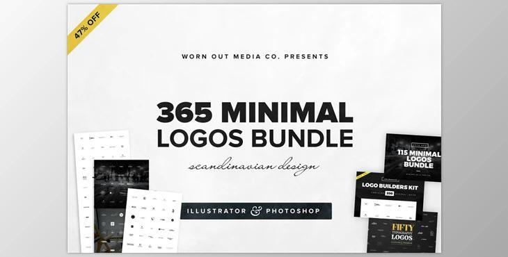 365 Minimal Logos Bundle CreativeMarket-371884 (PSD, AI, EPS)