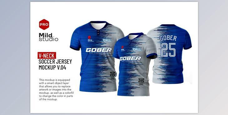 V Neck Polo Shirt Mockup v.05 CreativeMarket - 7462937