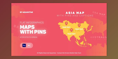 Flat Infographics Maps (Videohive 38965506) - AE Project