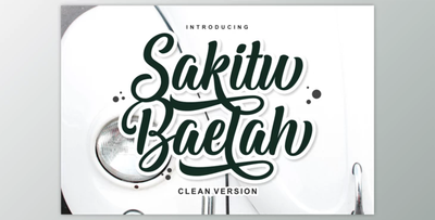 Sakitu Baelah - Clean Brush Font