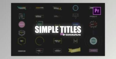 Simple Titles For Premiere (Videohive 32202271) - PR Project