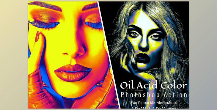 Oil Acid Color Photoshop Action CreativeMarket - 6854841