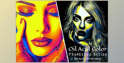 Oil Acid Color Photoshop Action CreativeMarket - 6854841