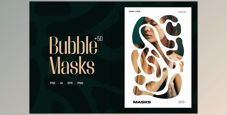 Bubble Masks CreativeMarket - 7257813