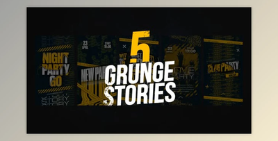 5 Grunge Stories (Videohive 44871934) - AE Project