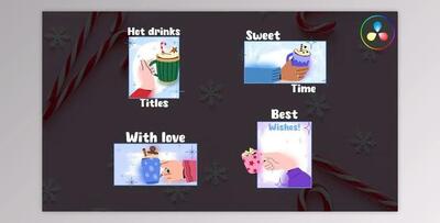 Christmas Hot Drinks Titles for DaVinci Resolve (Videohive 50004804)