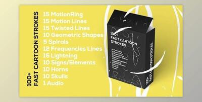 100+ Fast Cartoon Strokes - BIG PACK (Videohive 32222001) - AE Project