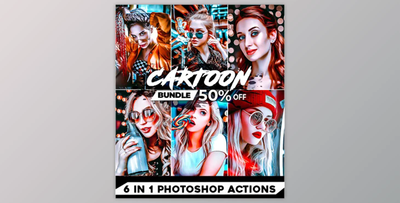 Bundle Cartoon Painting Photoshop Actions by 2lagus (ATN)