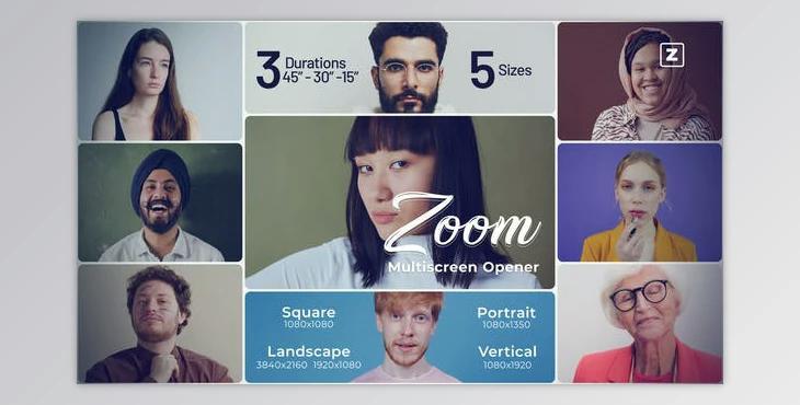 Zoom Multiscreen Opener (Videohive 37483592) - AE Project